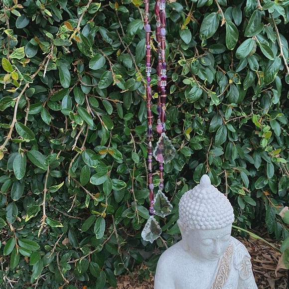 Beaded Sun Catcher Czech Glass & Vintage Italian Crystal (See Description) - Picture 5 of 15